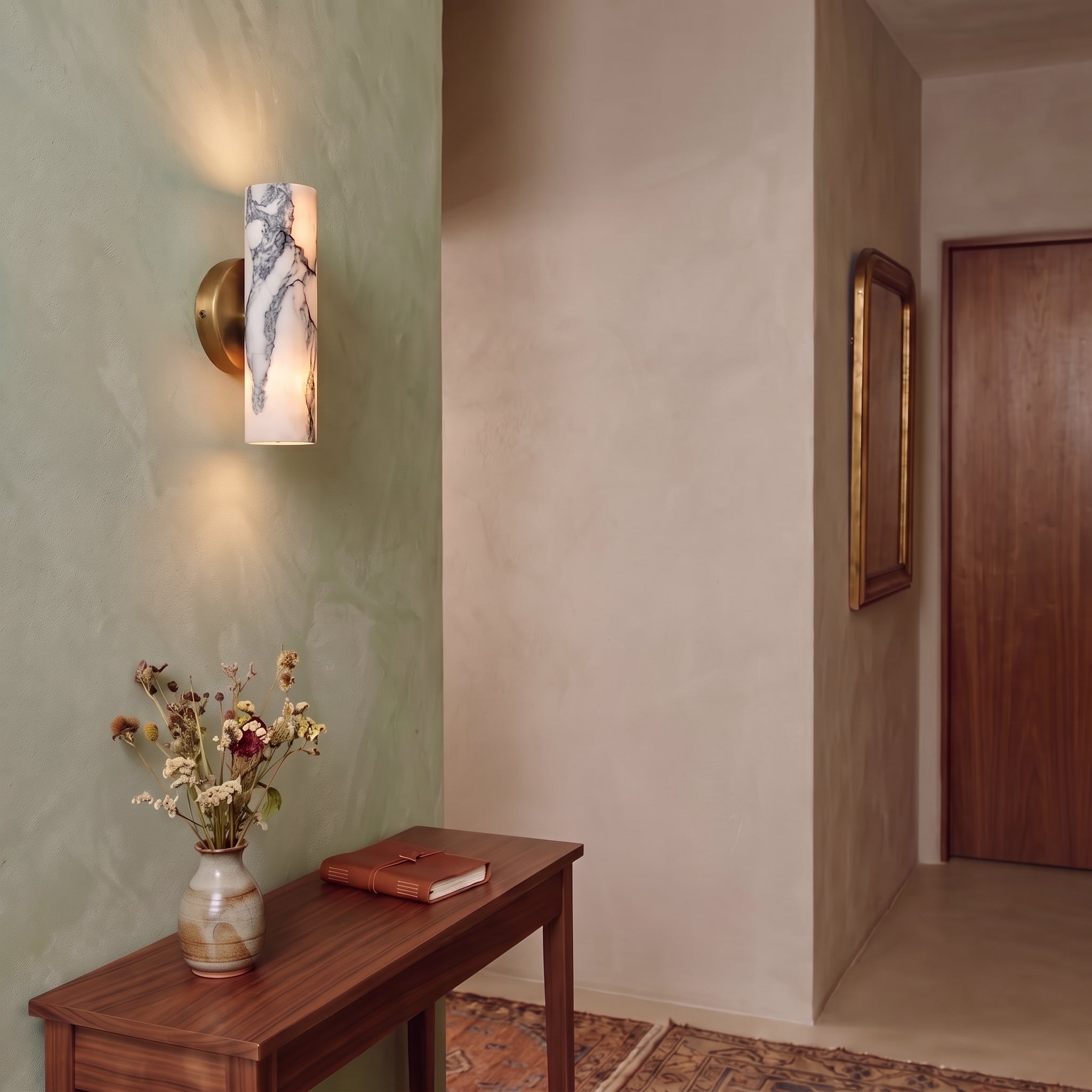 Alabaster Up And Down Wall Light