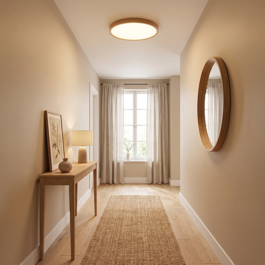 Log Wood Ceiling Light