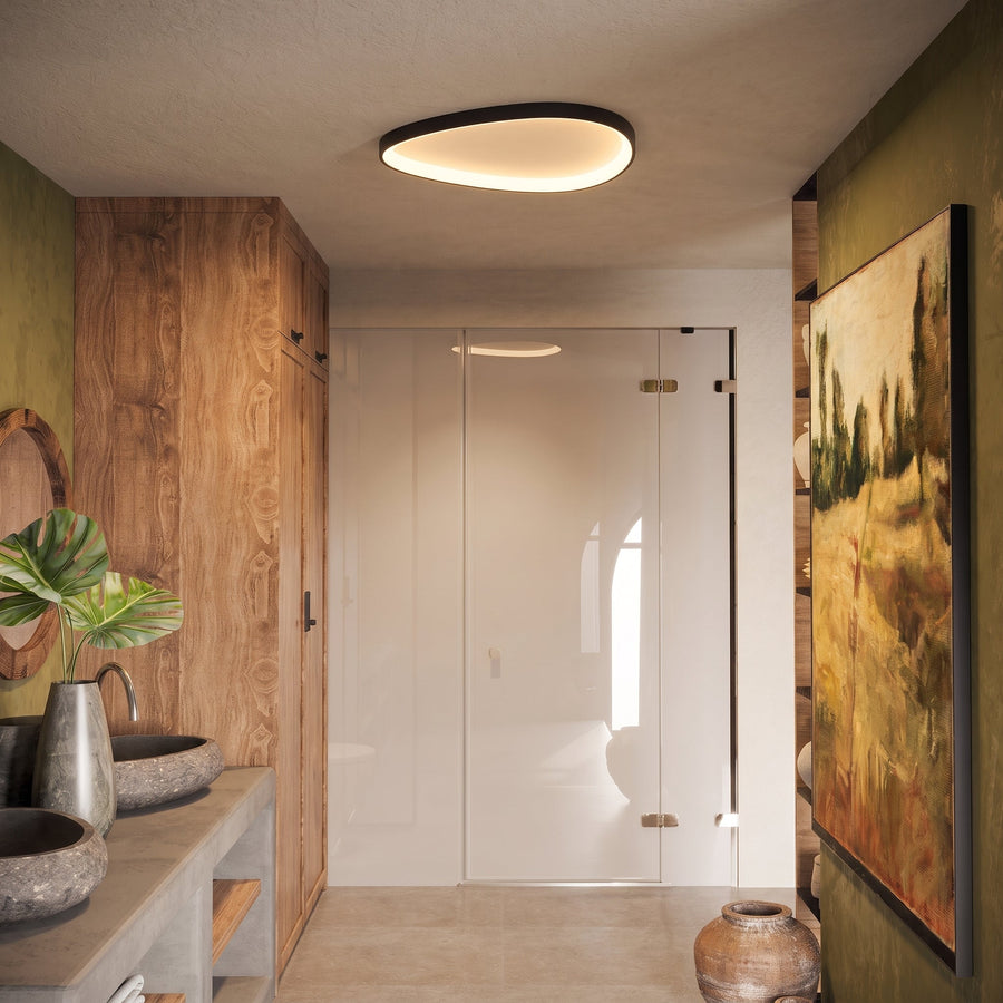Single Black Armure Ceiling Light