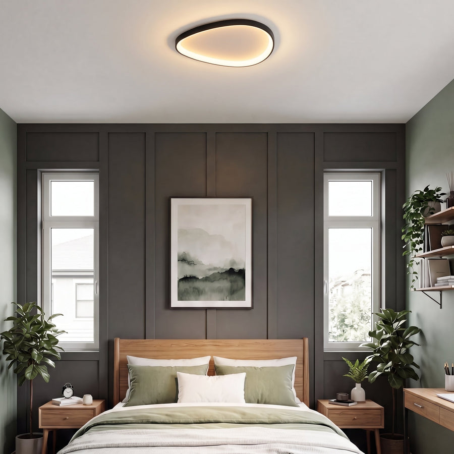 Single Black Armure Ceiling Light
