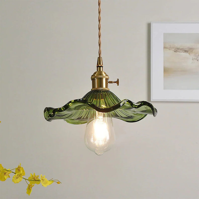 Vintage Hibiscus Pendant Light