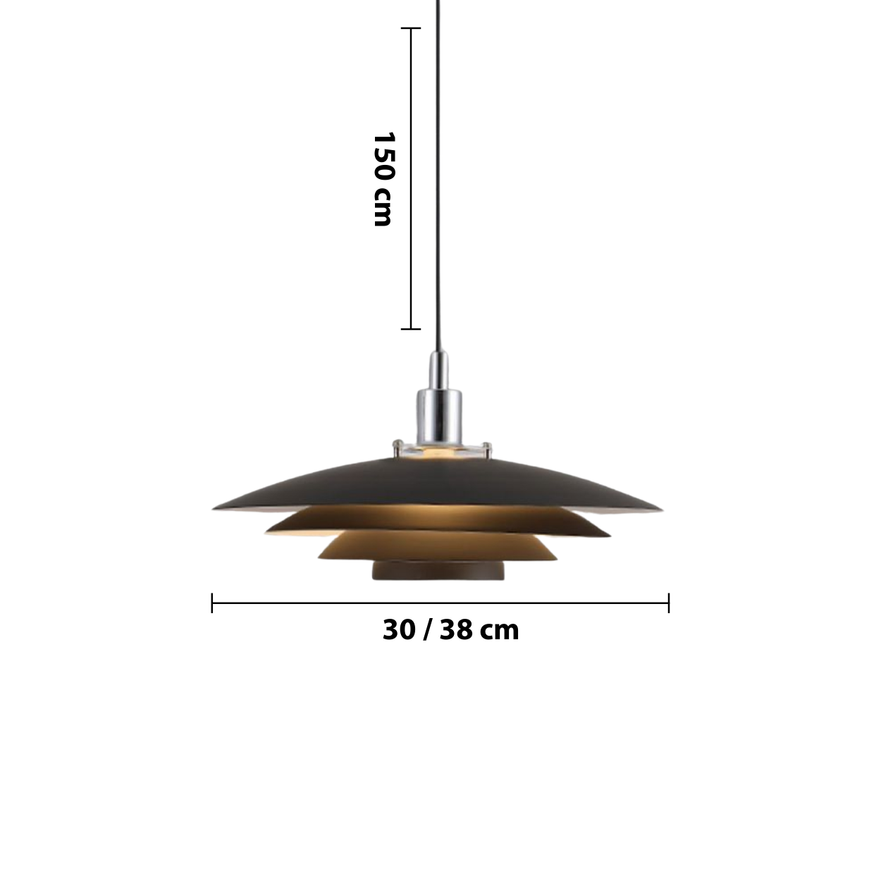 Metal Layer Pendant Light — dimensions