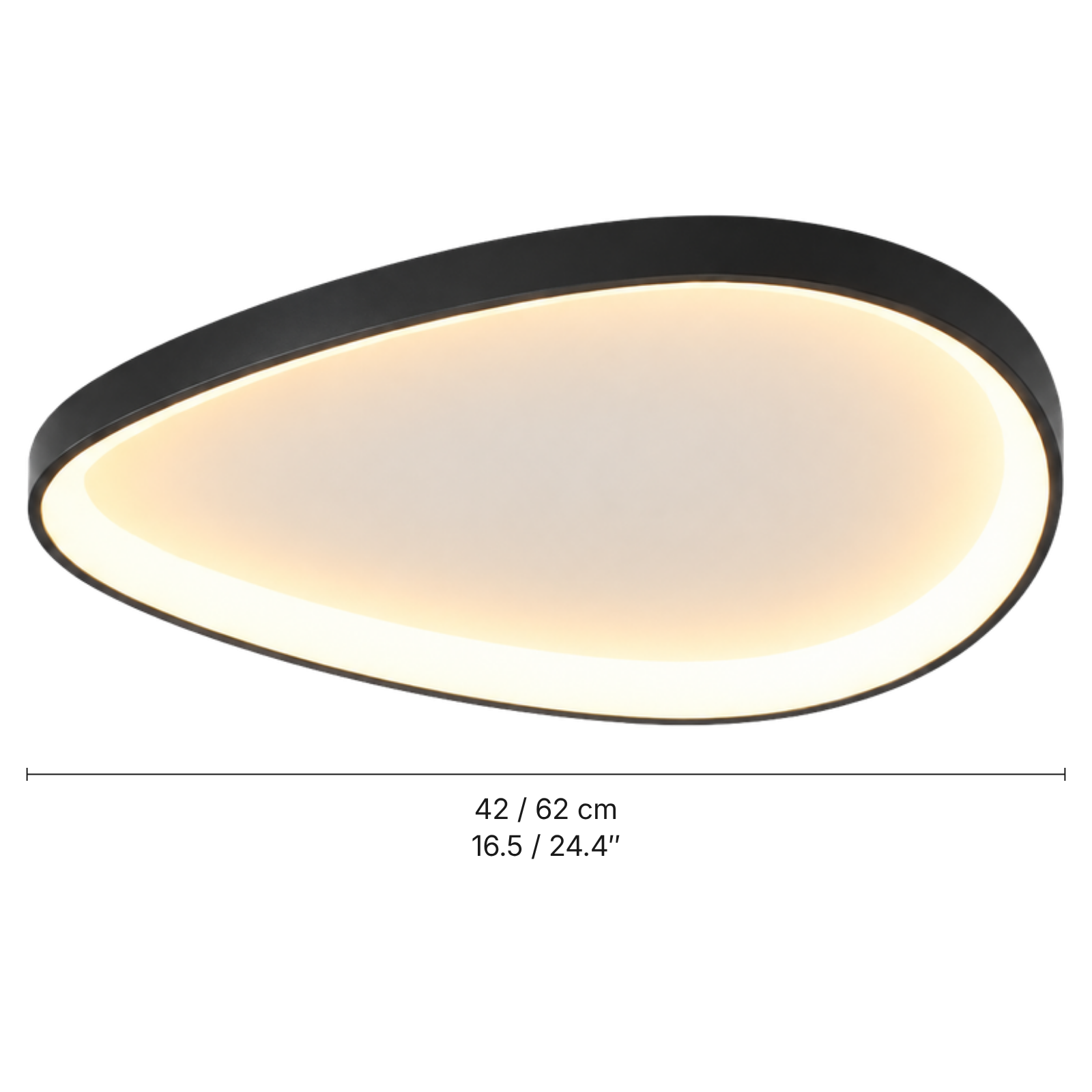 Single Black Armure Ceiling Light — dimensions