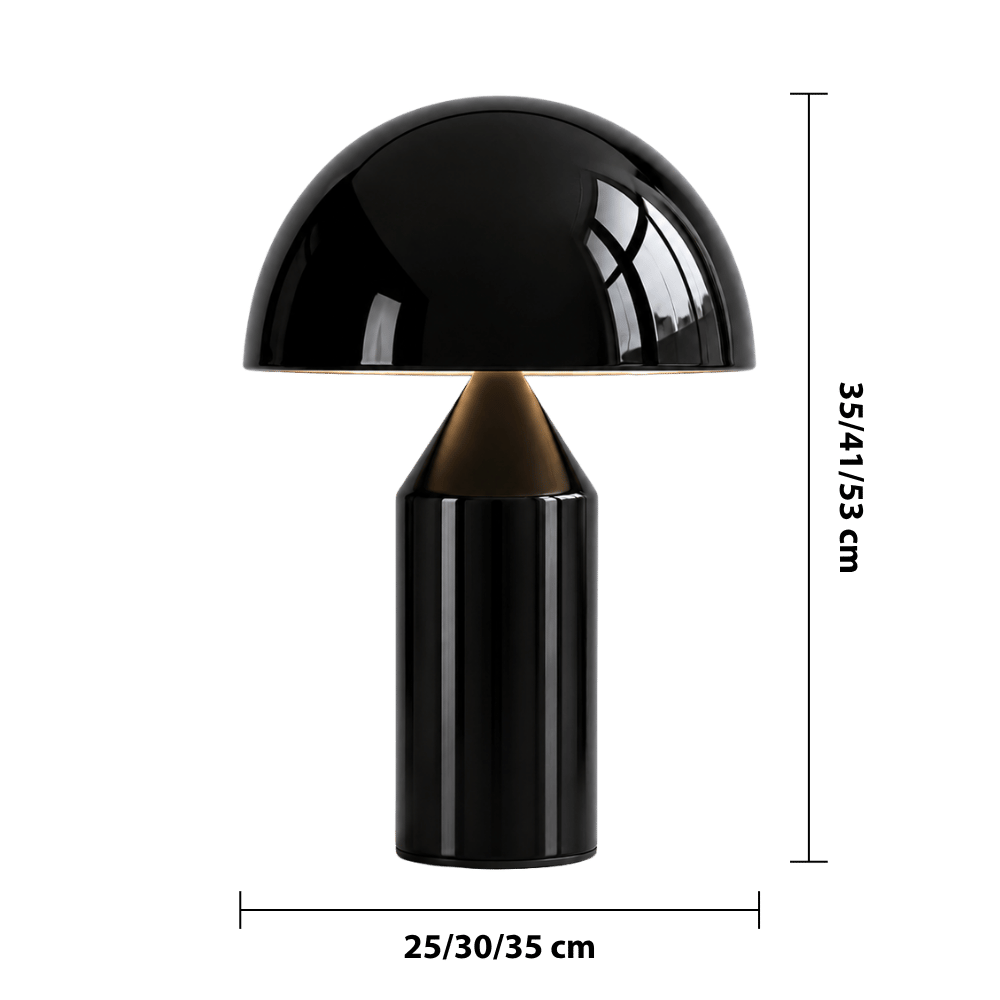 Metal Mushroom Table Lamp — dimensions
