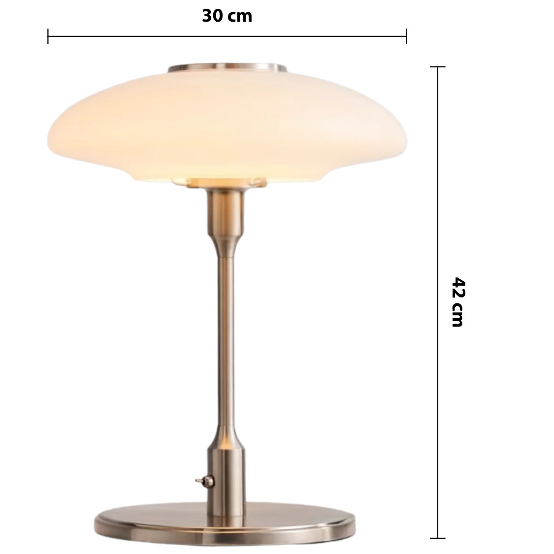 Swedish designer table lamp — dimensions