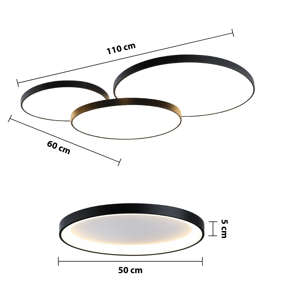 Minimalistic Ceiling Light — dimensions