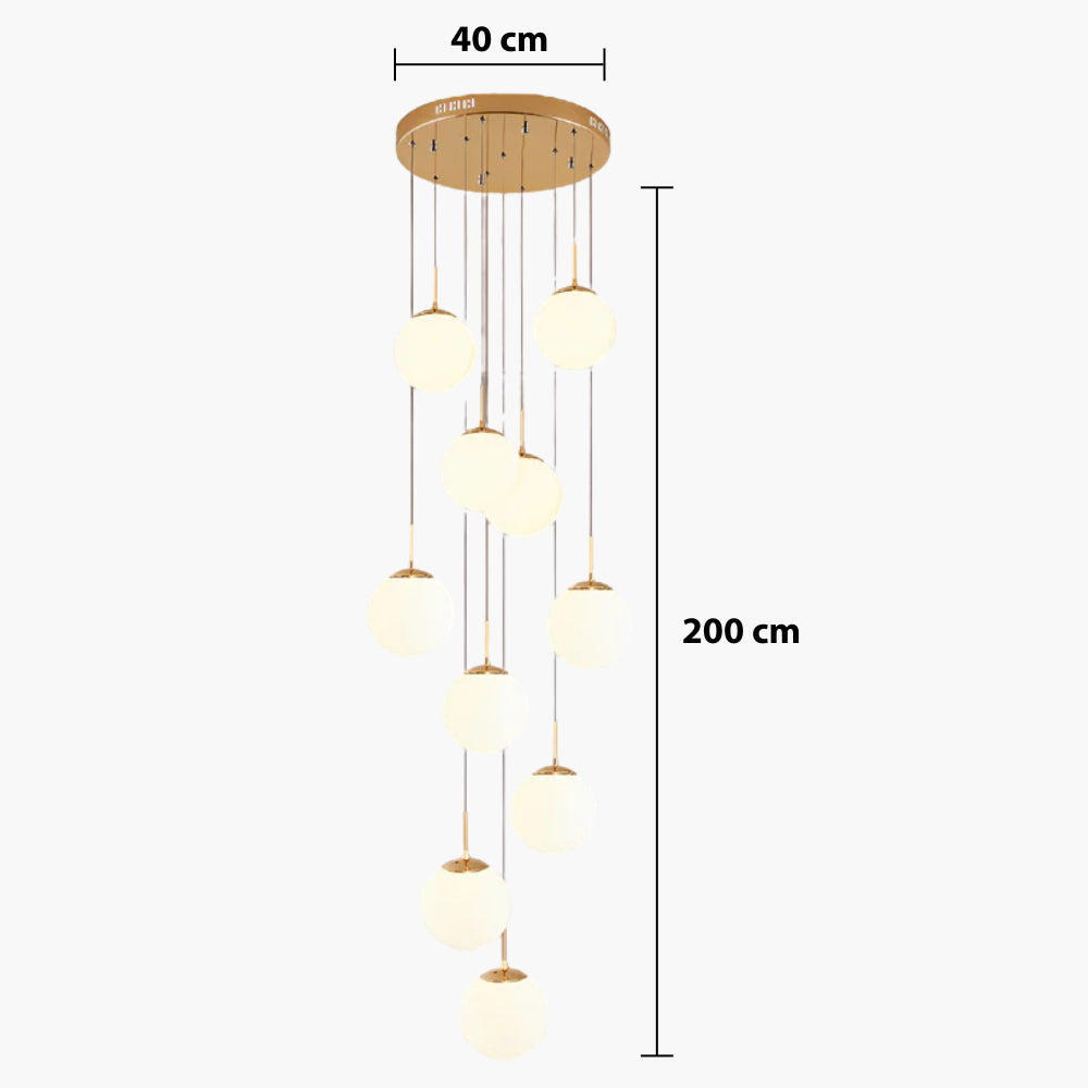 Nova Nordic Staircase Chandelier — dimensions
