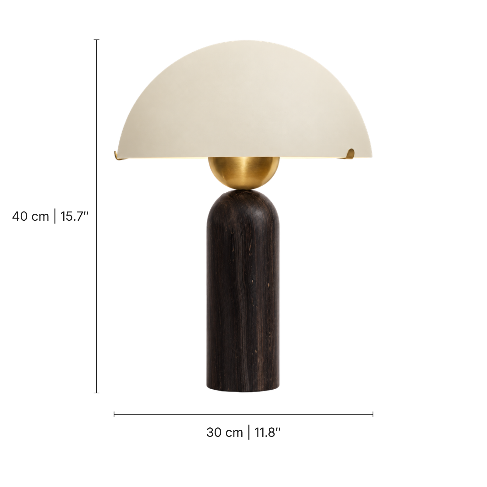 Fiora Mushroom Marble Table Lamp — dimensions