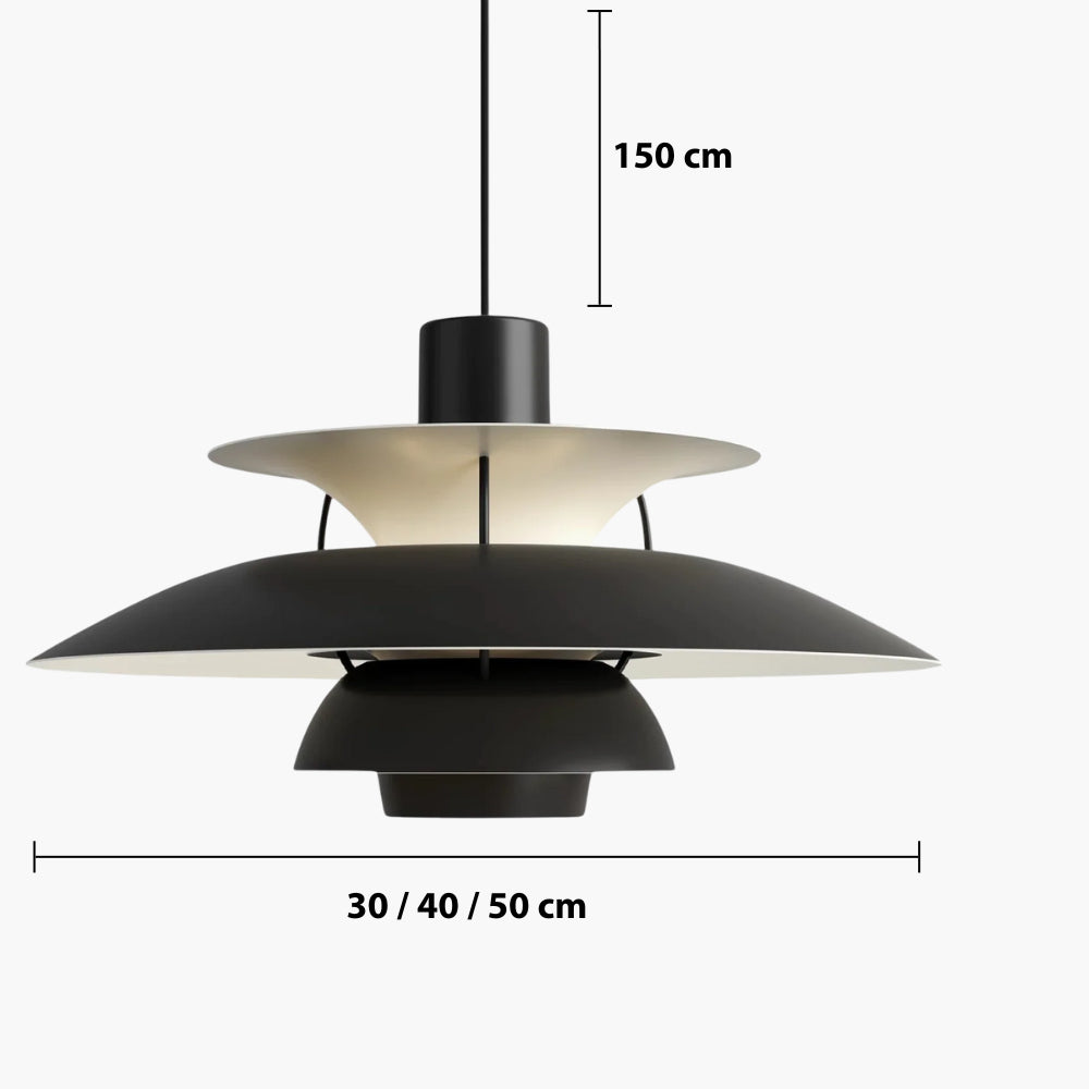 Multilayer Danish Pendant Light — dimensions