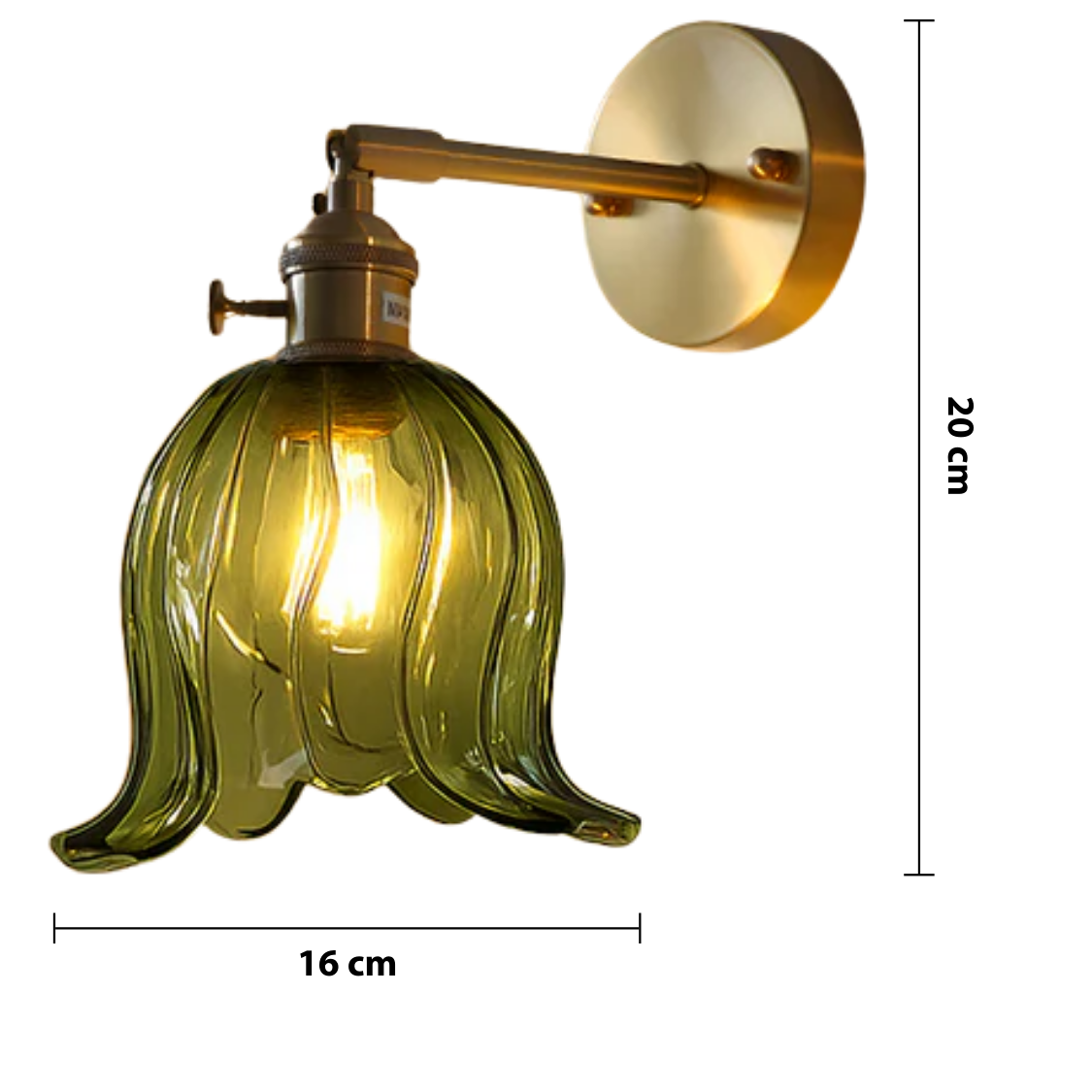 Flower Glass Wall Light — dimensions