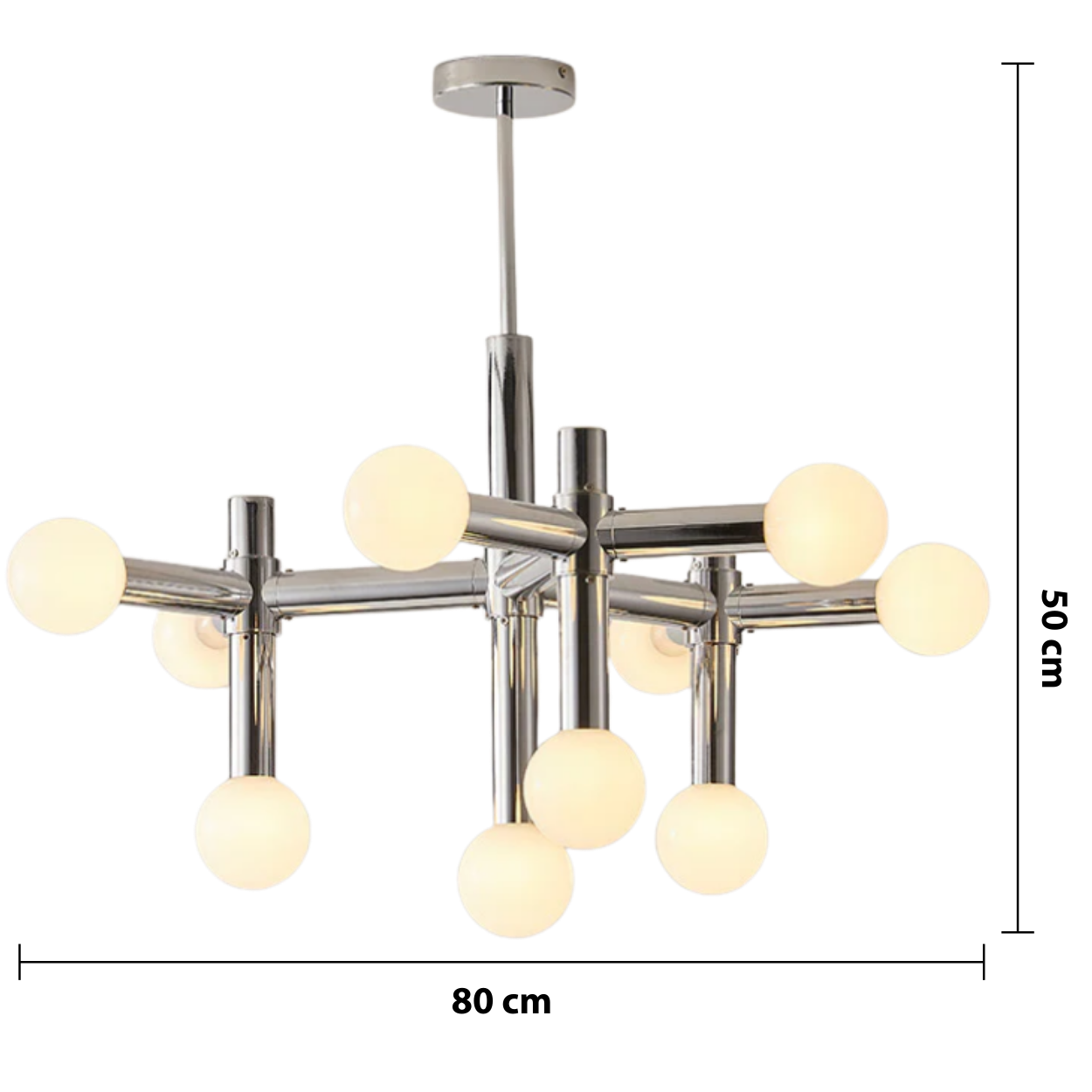Metal Bauhaus Chandelier — dimensions