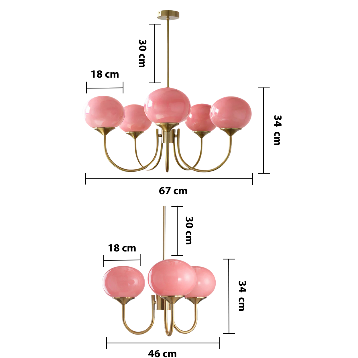 Marshmallow Chandelier — dimensions