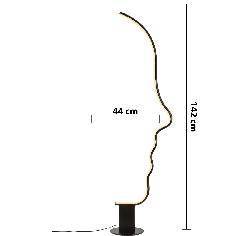 Face Floor Lamp — dimensions