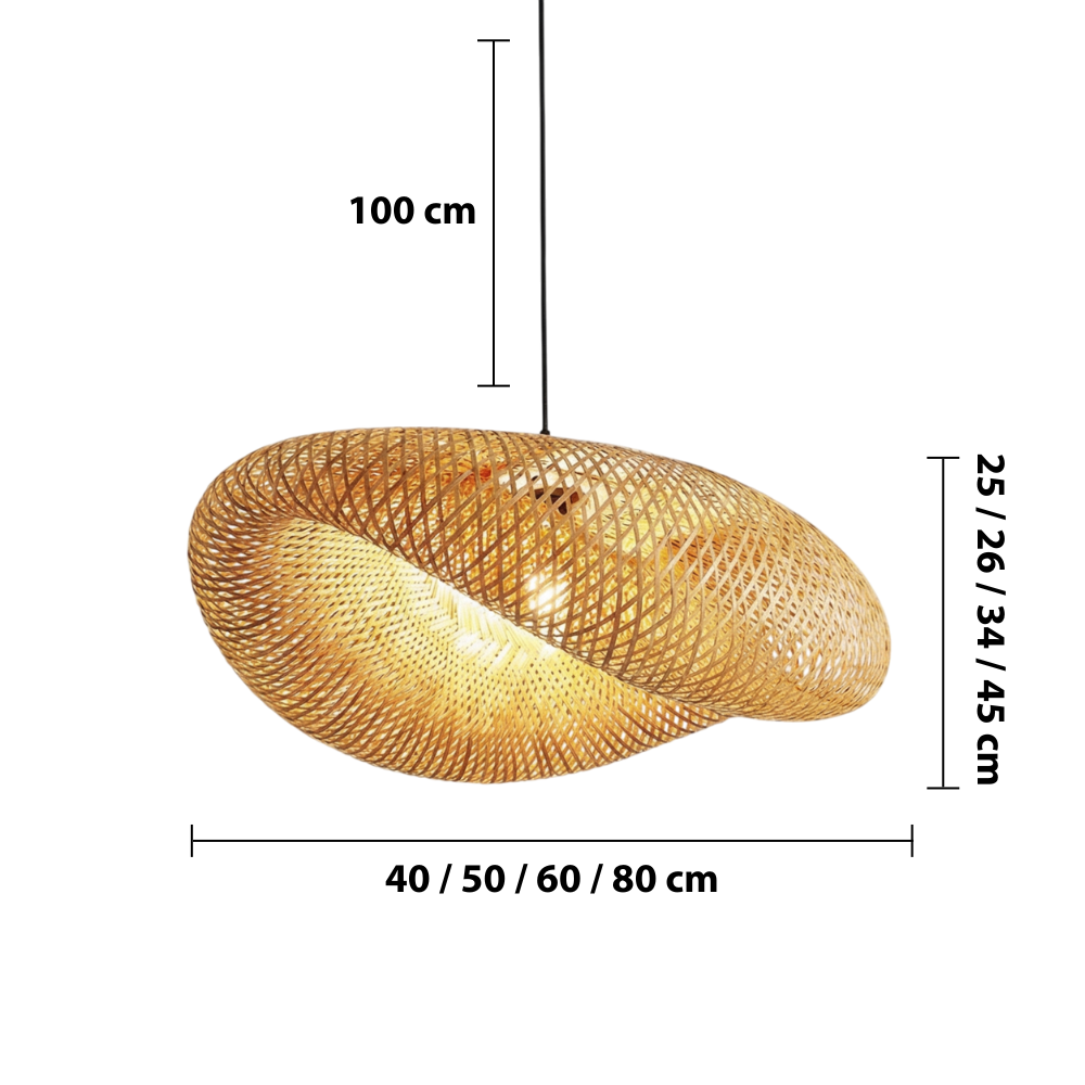 Bamboo Pendant Light — dimensions