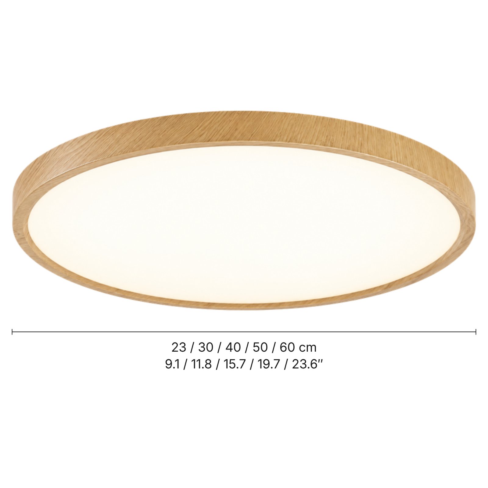 Log Wood Ceiling Light — dimensions