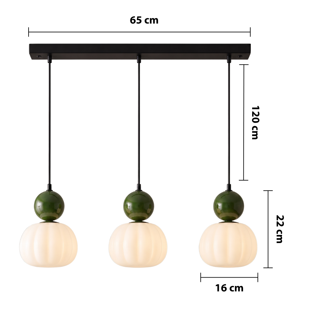Art Deco Pendant Light — dimensions