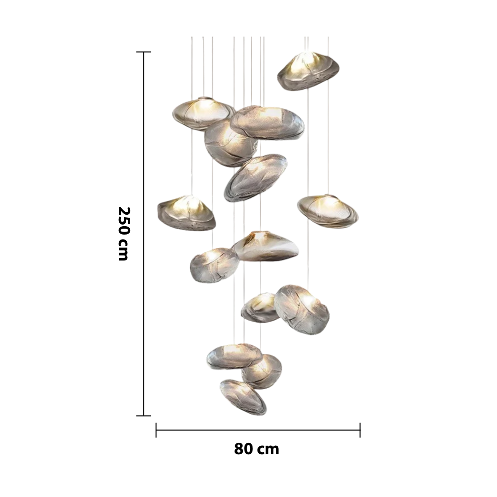 Nordic Glass Villa Chandelier — dimensions