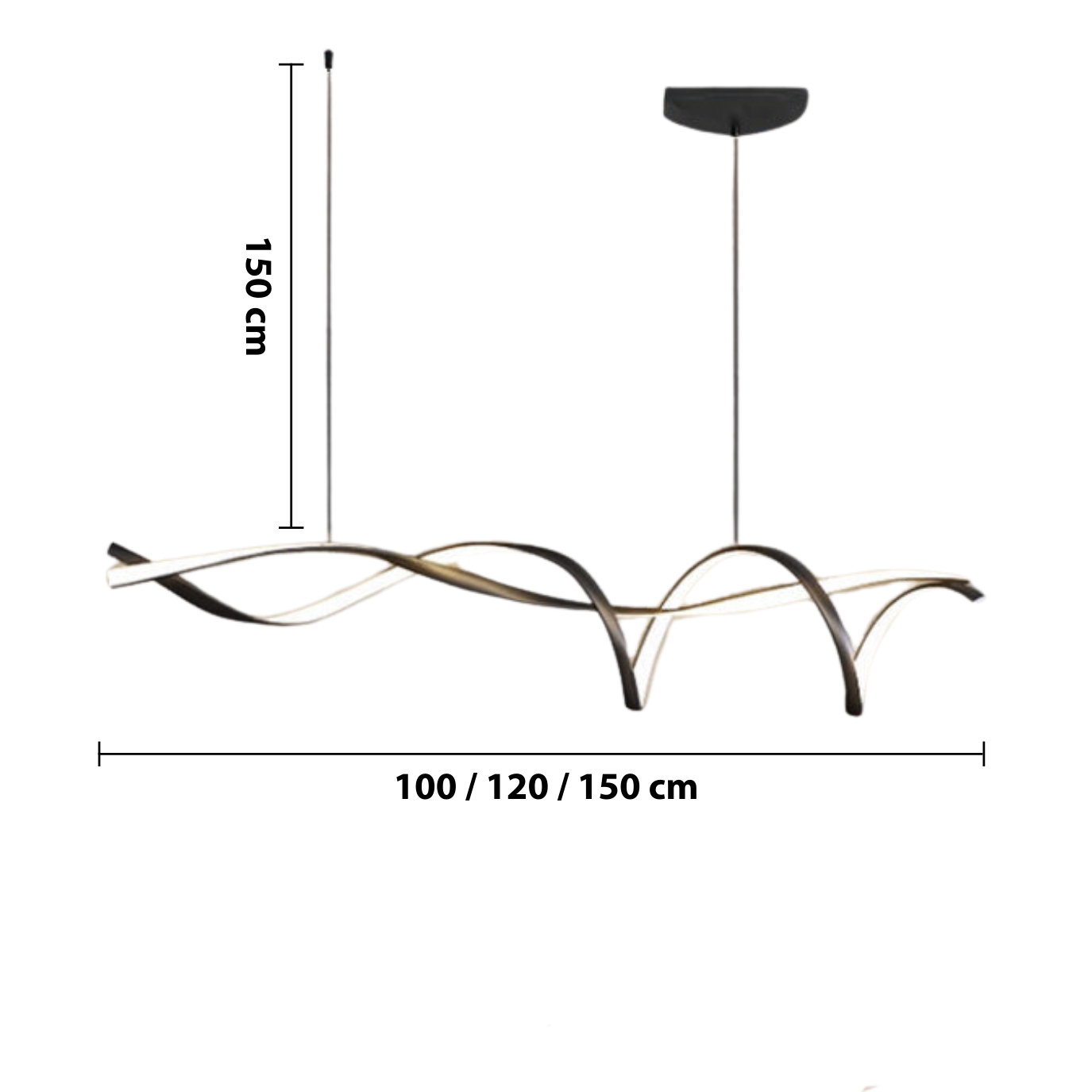 Nordic Style Kitchen Table Pendant Light — dimensions