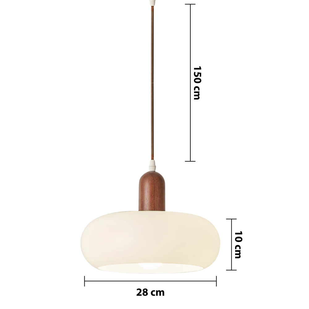 Nordic Cream Pendant Light — dimensions