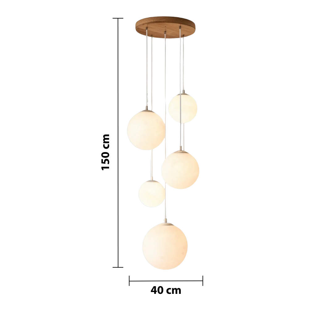 Nordic Moonlamp Staircase Chandelier — dimensions