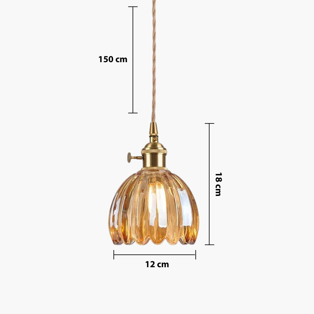 Japanese Glass Pendant Light — dimensions