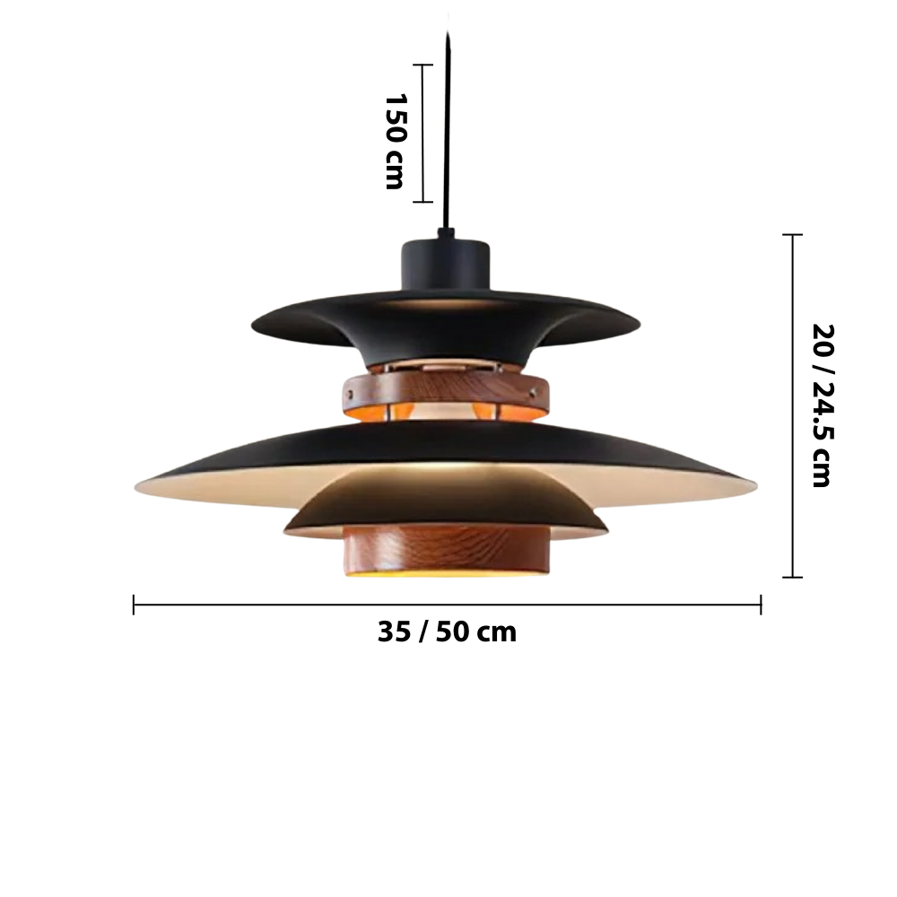 Merado Swing Arm Pendant Light — dimensions