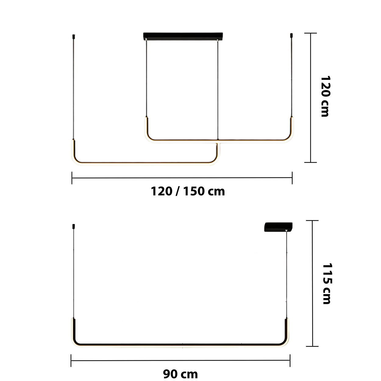 Dumont Bar Pendant Light — dimensions