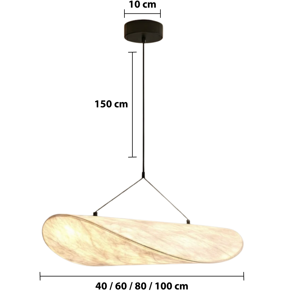 Japandi Pendant Light — dimensions