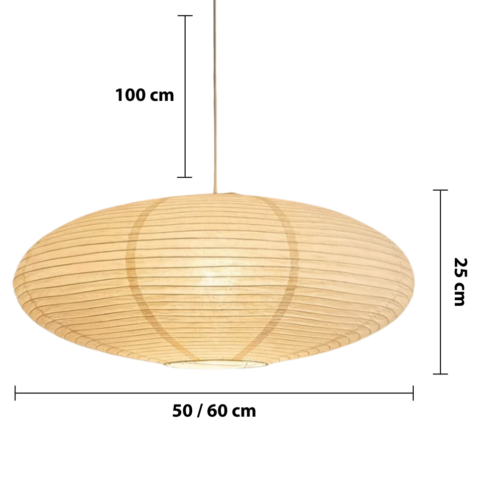 Wabi's Paper Pendant Light — dimensions
