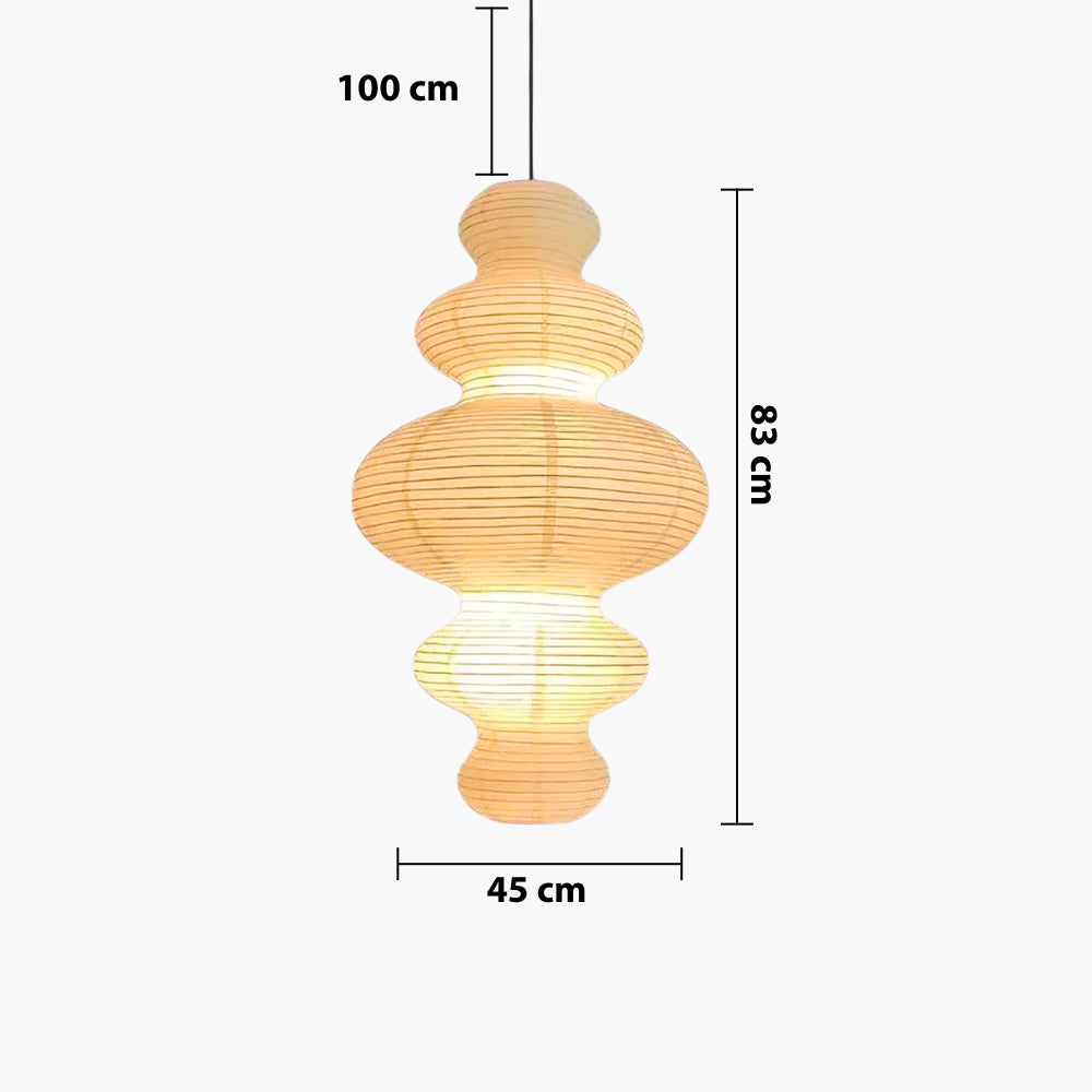Multilayer Rice Paper Pendant Light — dimensions