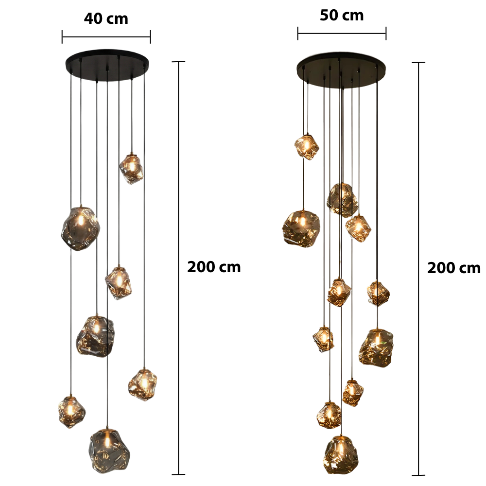 Nordic Villa Staircase Chandelier — dimensions