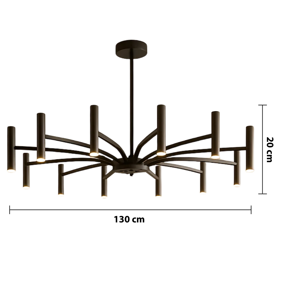 12 Heads Contemporary Chandelier — dimensions