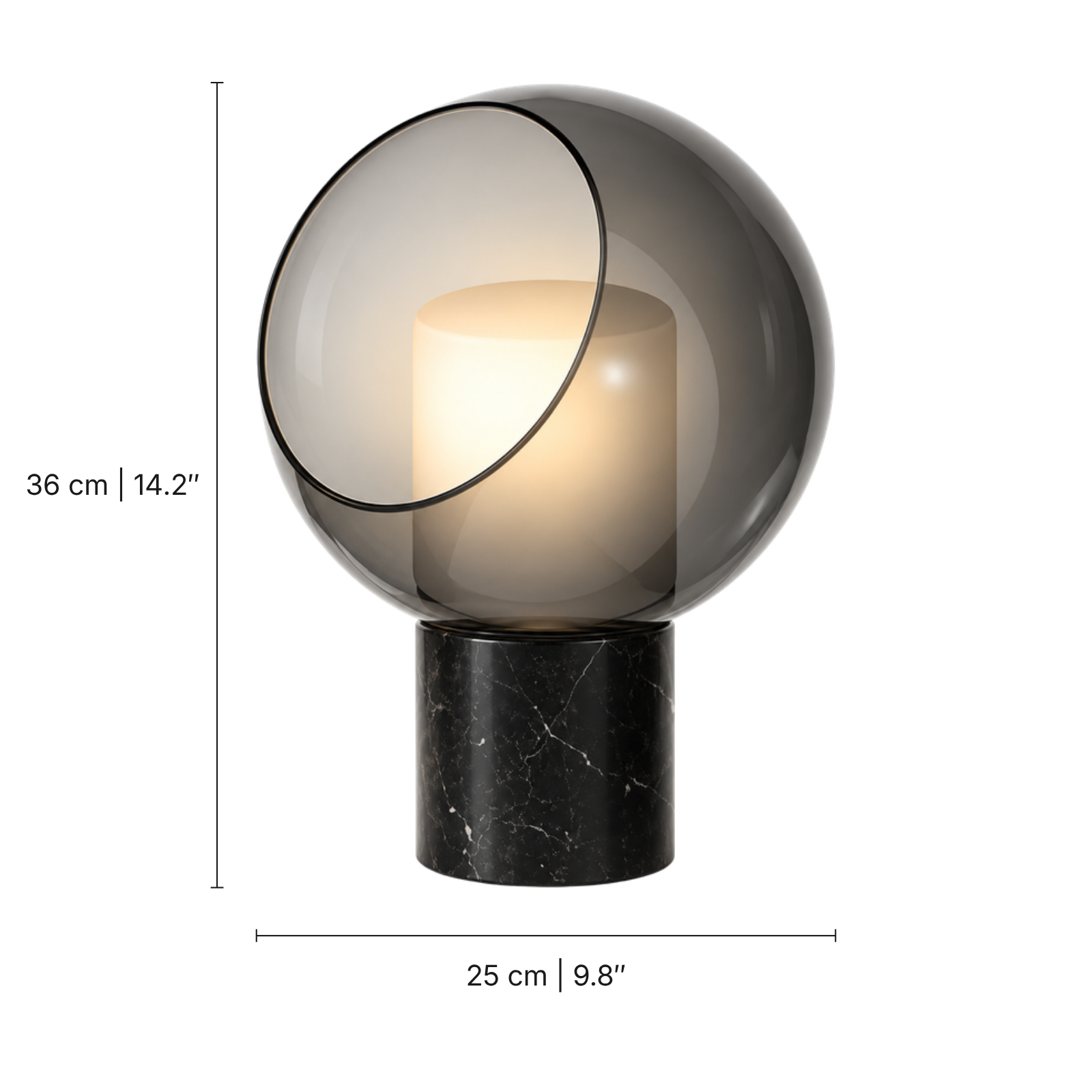 Marisol Marble Table Lamp — dimensions