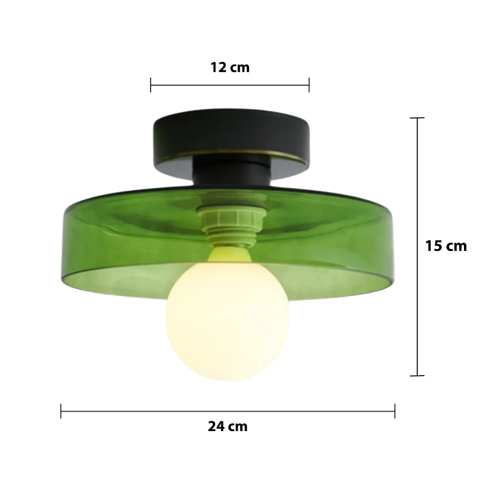 French Bauhaus Ceiling Light — dimensions