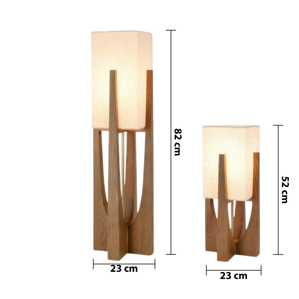 Japanese Style Wabi Sabi Floor Lamp — dimensions