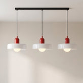 3-Head Bauhaus Colored Glass Pendant Light