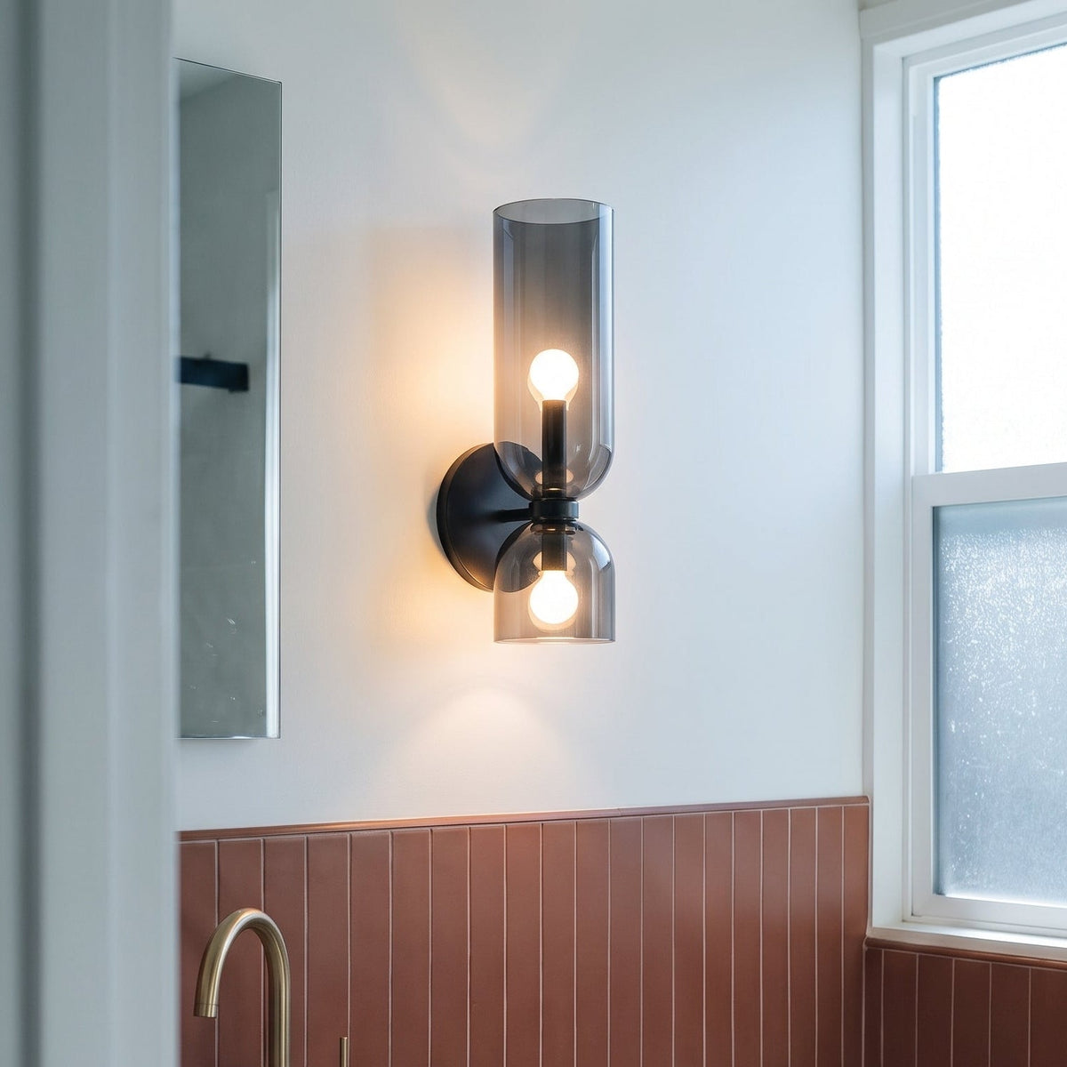 Glass Up And Down Wall Light