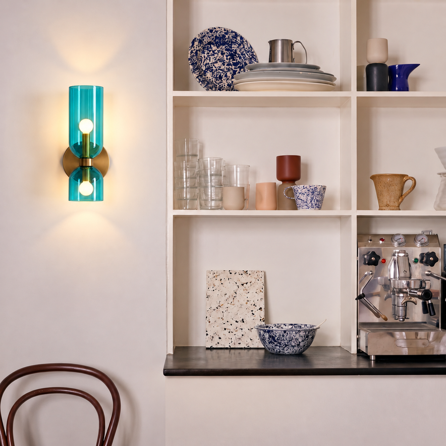 Glass Up And Down Wall Light