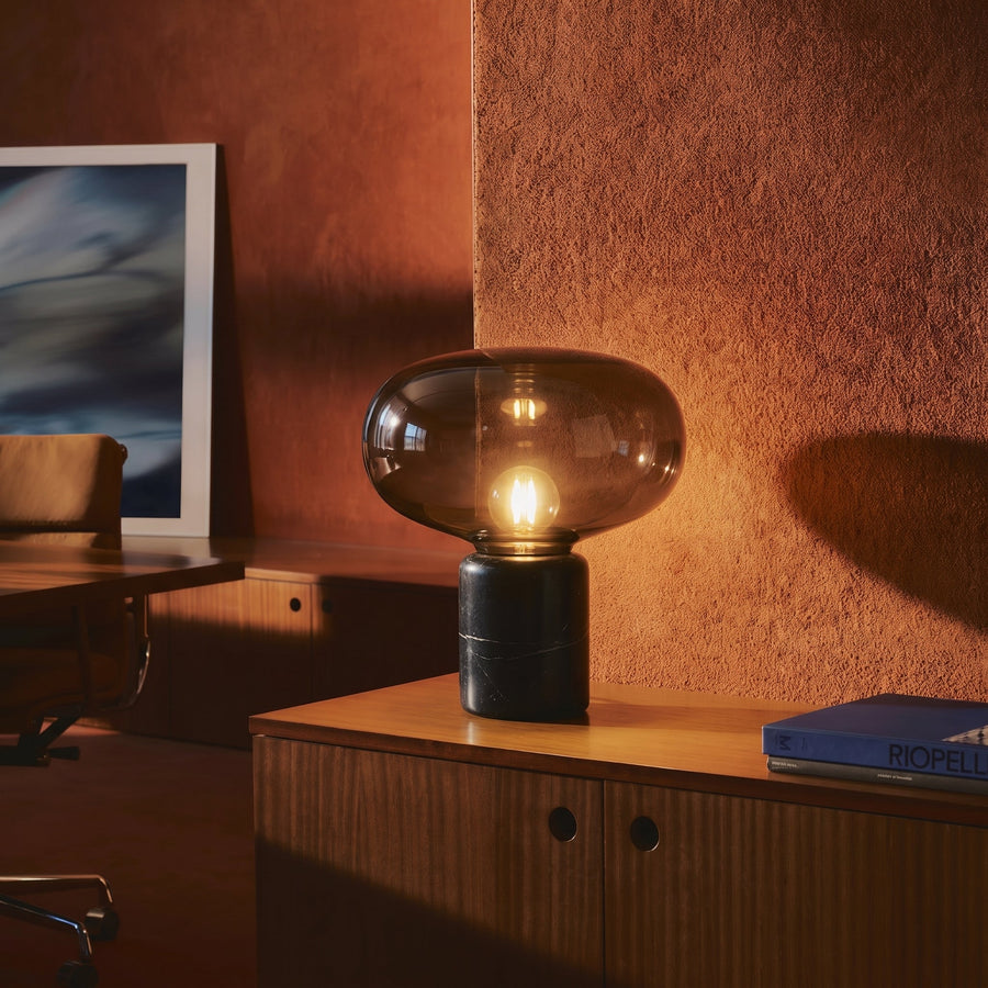 Avorio Black Marble Glass Table Lamp