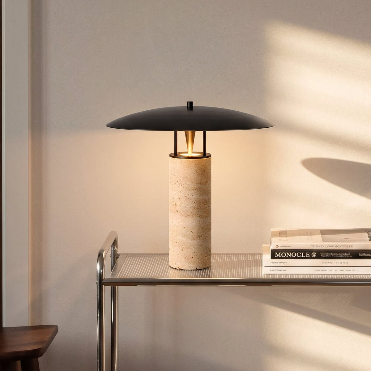 Calypso Travertine Table Lamp
