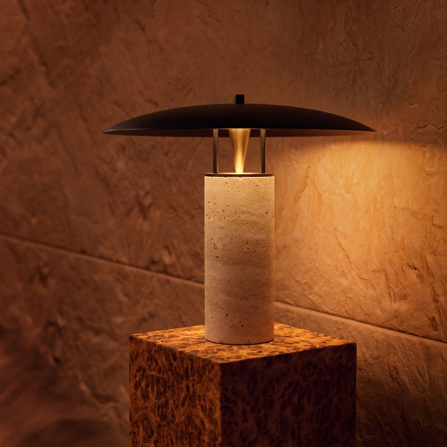 Calypso Travertine Table Lamp