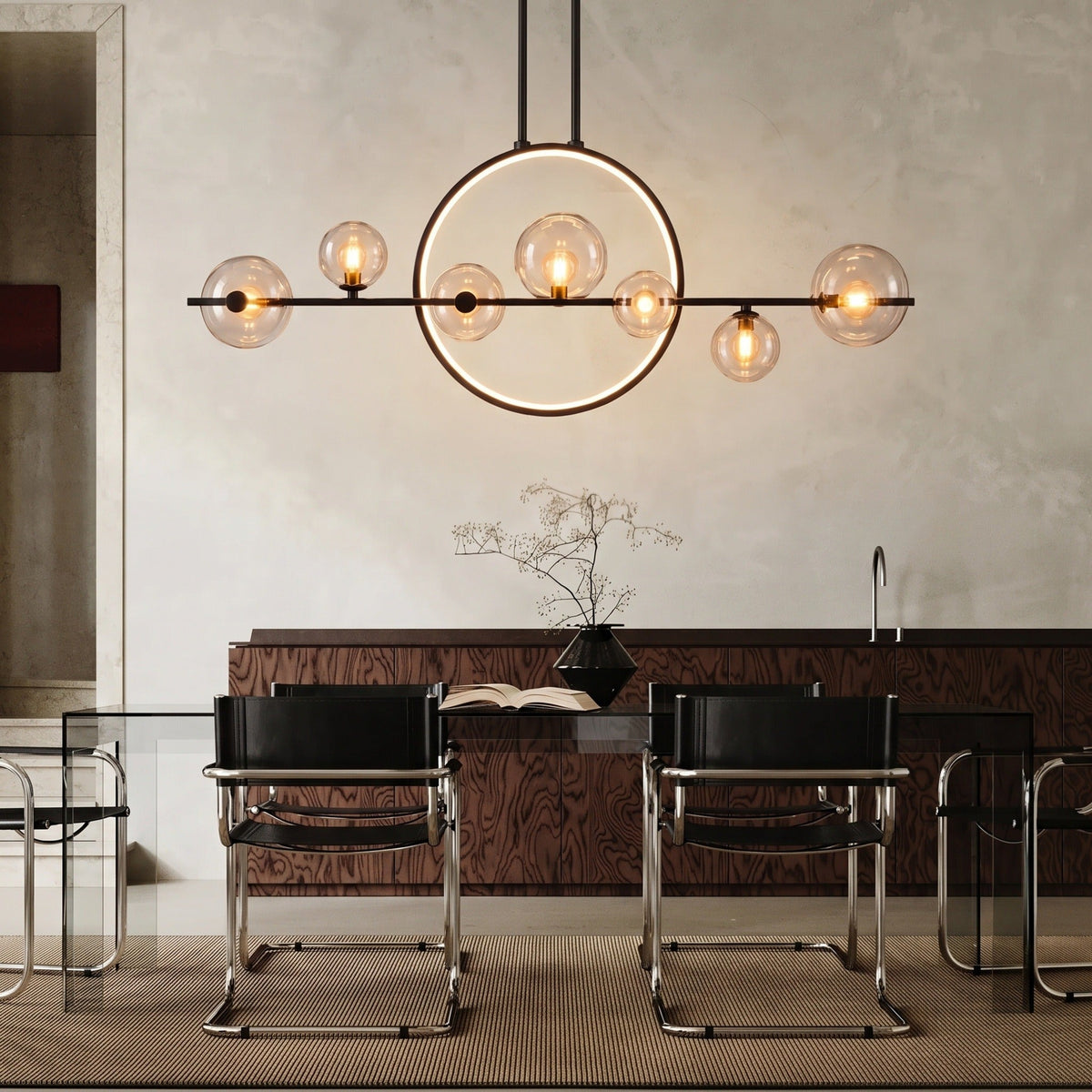 Estola Glass Kitchen Table Pendant Light