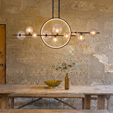 Estola Glass Kitchen Table Pendant Light