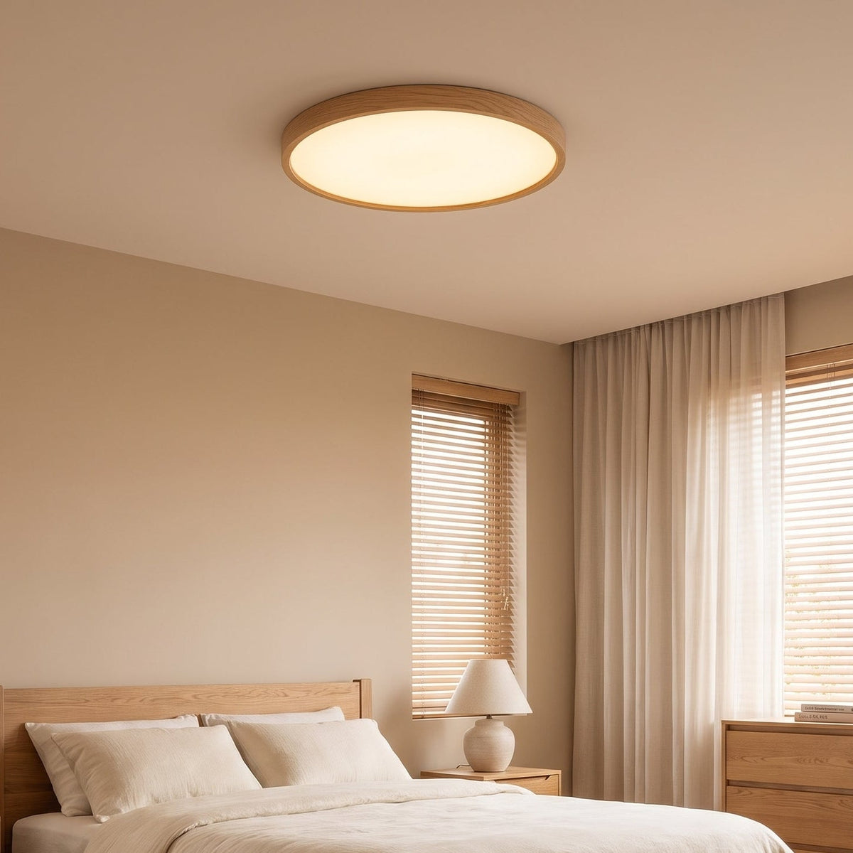 Log Wood Ceiling Light