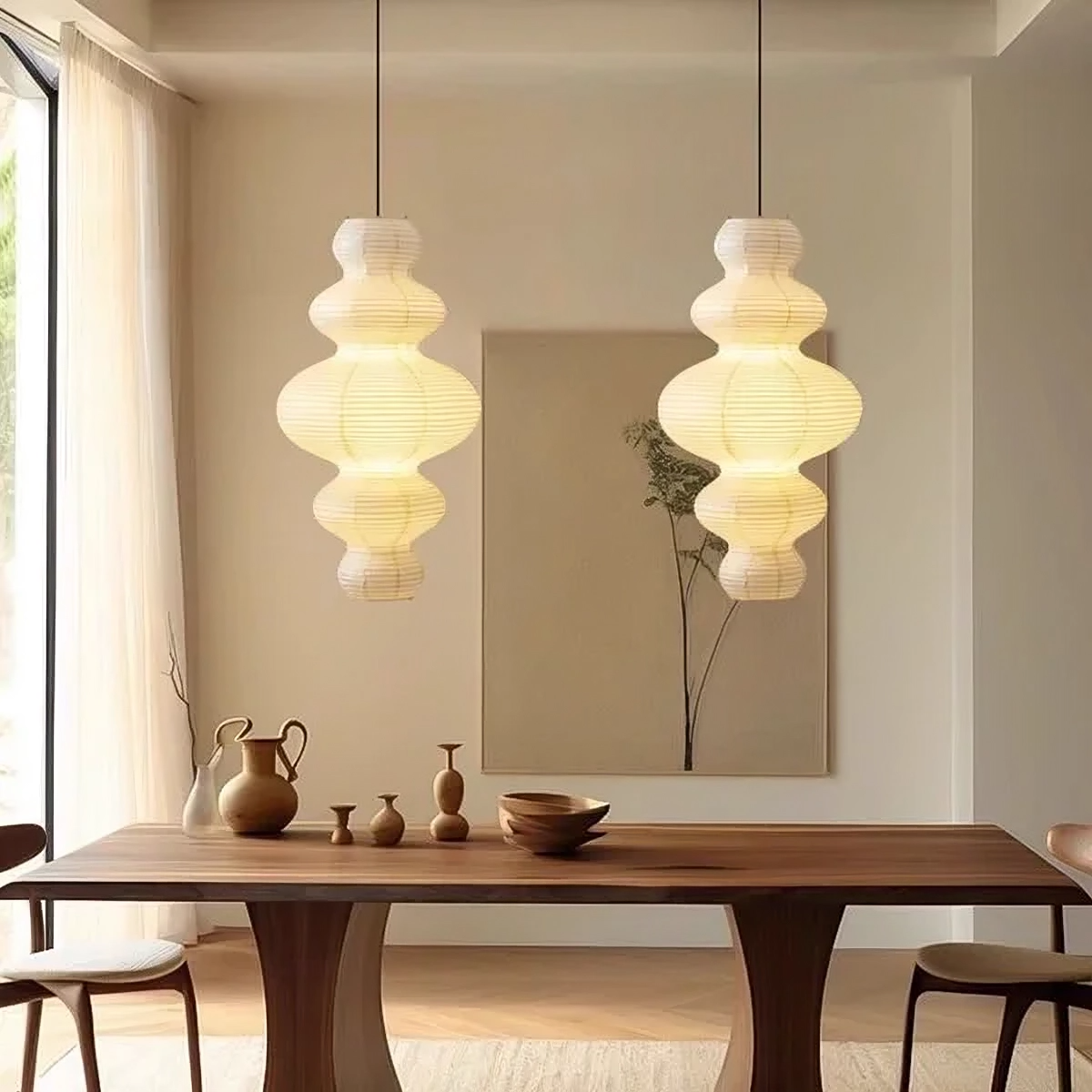 Multilayer Rice Paper Pendant Light