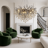 Raindrop Black Chandelier