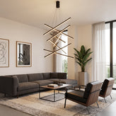 Multi Bar Staircase Chandelier
