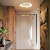 Single White Armure Ceiling Light