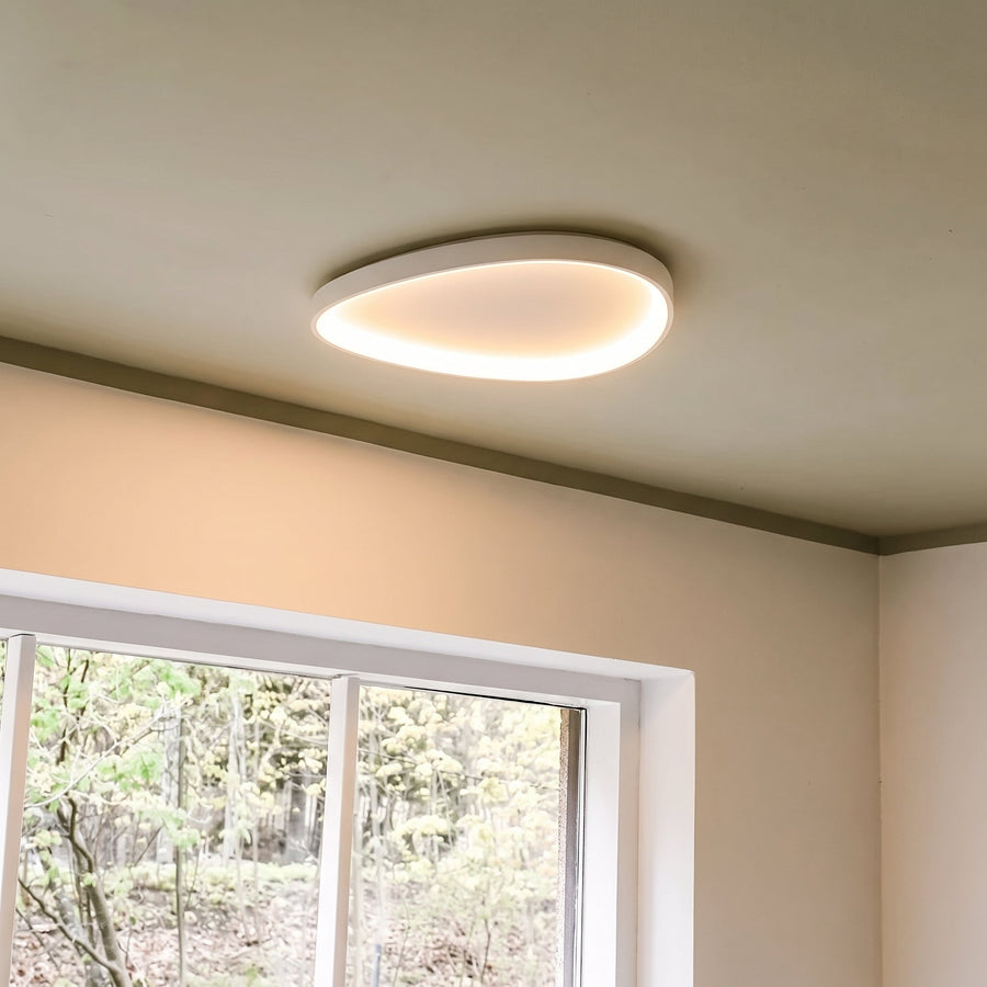 Single White Armure Ceiling Light