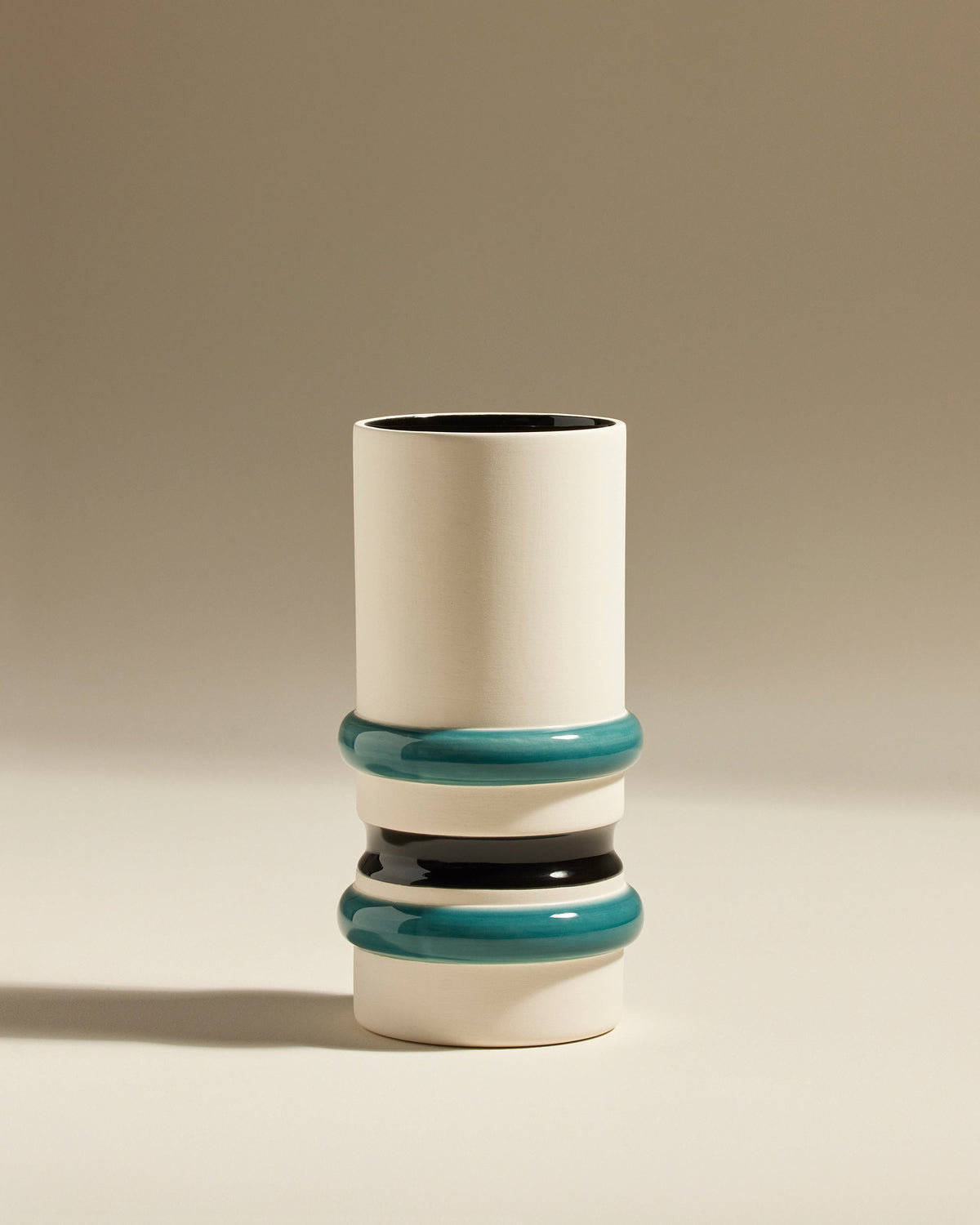 Vase décoratif Taahys en céramique Bleu – 23 cm – vue 1